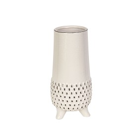 Vase 14 x 14 x 43 cm Métal Argent | Tienda24 Tienda24.eu