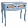 Meuble d'Entrée avec Tiroirs Alexandra House Living Bleu Rotin Bois d'épicéa Bois MDF 33 x 77 x 90 cm | Tienda24 - Global Online Shop Tienda24.eu