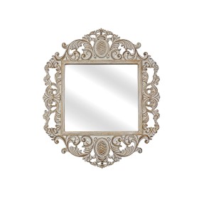 Miroir mural Alexandra House Living Blanc verre Bois d'épicéa 3 x 90 x 70 cm | Tienda24 Tienda24.eu