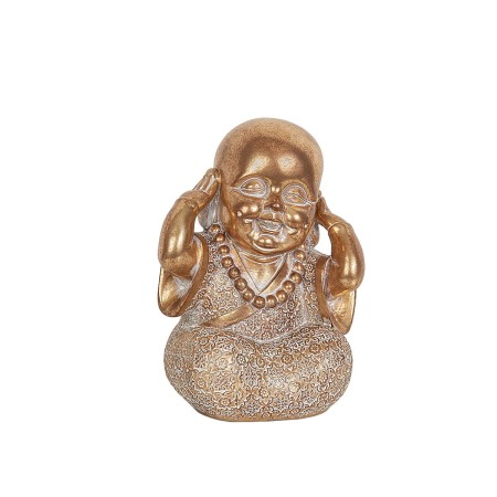 Deko-Figur Romimex Gold Harz Mönch Ohren 16 x 22 x 15 cm | Tienda24 Tienda24.eu