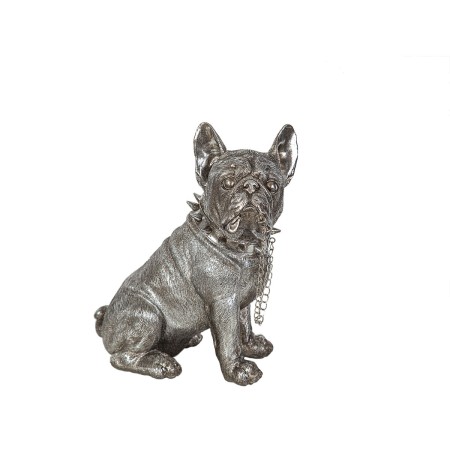 Figura Decorativa Romimex Prateado Resina Cão 24 x 29 x 17 cm | Tienda24 Tienda24.eu