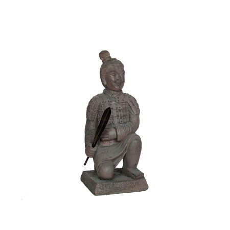 Figura Decorativa Romimex Castanho Resina Guerreiro 25 x 56 x 23 cm | Tienda24 Tienda24.eu