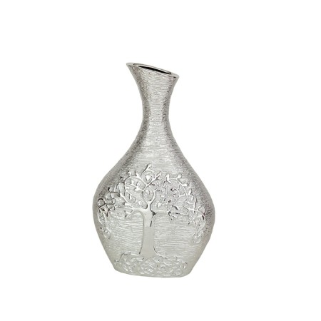 Blumenvase Romimex Silberfarben Porzellan 22 x 36 x 9 cm | Tienda24 Tienda24.eu