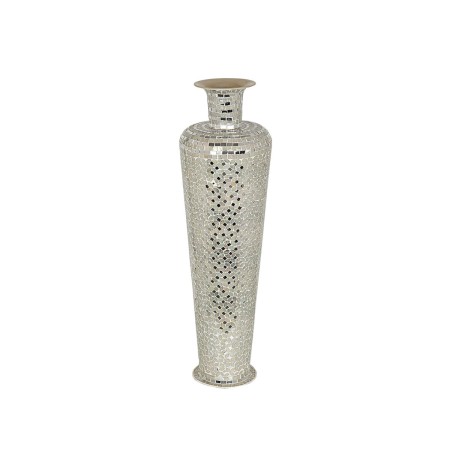 Floor vase Alexandra House Living Silver Metal Glass 20 x 71 x 20 cm | Tienda24 Tienda24.eu