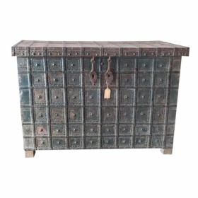 Coffre Alexandra House Living Marron Fer Acacia Bois de manguier 43 x 95 x 136 cm de Alexandra House Living, Top Cases - Réf ...