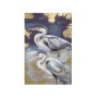 Cadre Romimex Bleu Doré Toile Héron 80 x 120 x 4 cm | Tienda24 Tienda24.eu