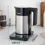 Bollitore BOSCH TWK7203 1,7 L Nero Grigio Acciaio inossidabile 2200 W 1850 W 1,7 L di BOSCH, Bollitori - Rif: S9101226, Prezz...