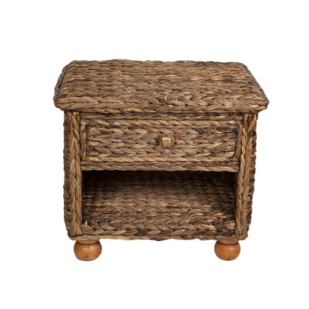 Table de Nuit Romimex Naturel Fibre naturelle 55 x 50 x 40 cm | Tienda24 Tienda24.eu