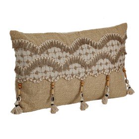 Coussin Romimex Beige Avec relief 28 x 48 x 8 cm | Tienda24 Tienda24.eu