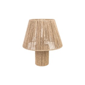 Desk lamp Cream Natural Linen Iron Natural Fibre 60 W 220-240 V 35 x 35 x 58 cm | Tienda24 Tienda24.eu