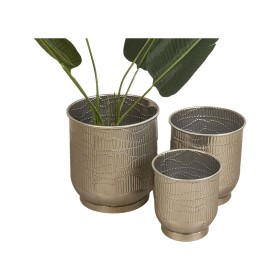 Plantador Laço Castanho 14 x 14 x 14 cm Plástico 14 x 12,5 x 14 cm | Tienda24 Tienda24.eu