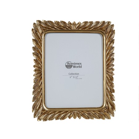 Moldura de Fotos Romimex Dourado Resina 28 x 33 x 2 cm | Tienda24 Tienda24.eu