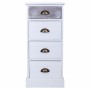 Cassettiera Alexandra House Living Bianco Legno di paulownia Legno MDF 25 x 76 x 35 cm | Tienda24 - Global Online Shop Tienda24.eu