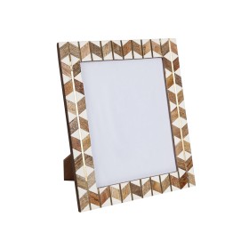 Cadre photo Verre Doré Bois Marron Plastique (19 x 2 x 24 cm) (6 Unités) | Tienda24 Tienda24.eu