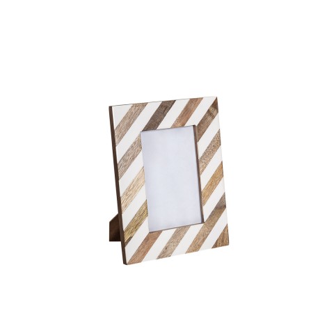 Marco de Fotos Romimex Marrón Beige Madera Resina 10 x 15 x 2 cm | Tienda24 Tienda24.eu