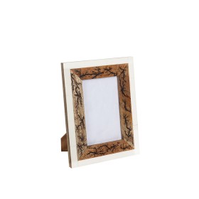 Cadre photo Romimex Pierre Laiton Marbre Bois MDF 5 x 18 x 13 cm | Tienda24 Tienda24.eu