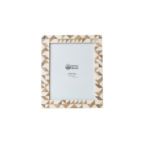 Marco de Fotos 3 x 17 x 12 cm Cristal Azul Blanco Madera MDF (6 Unidades) | Tienda24 Tienda24.eu