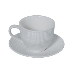 Piece Coffee Cup Set White Stoneware 6 Pieces | Tienda24 Tienda24.eu