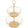 Fruteira Alexandra House Living Dourado Metal 28 x 42 cm | Tienda24 Tienda24.eu