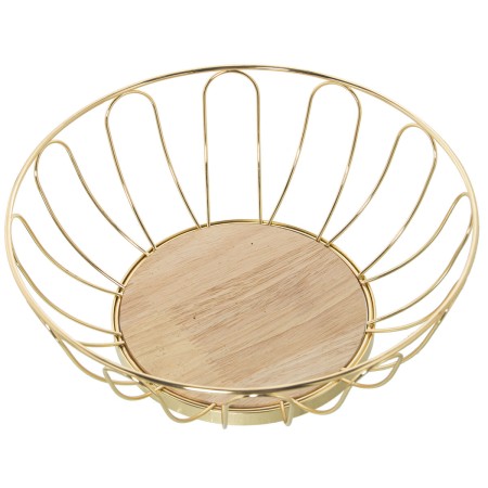 Fruteira Alexandra House Living Dourado Metal 28 x 10 cm | Tienda24 Tienda24.eu