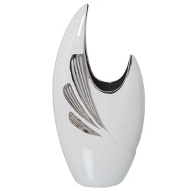 Vase Alexandra House Living Argenté Céramique 20 x 19 cm | Tienda24 Tienda24.eu