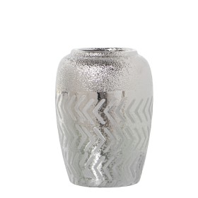 Vaso Romimex Branco Cerâmica Corda 15 x 40 x 15 cm | Tienda24 Tienda24.eu