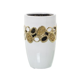 Vase Alexandra House Living Silver Ceramic 13 x 9 x 40 cm | Tienda24 Tienda24.eu