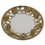 Centerpiece Alexandra House Living White Golden Ceramic 5 x 27 x 26 cm | Tienda24 Tienda24.eu