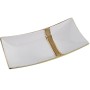 Centerpiece Alexandra House Living White Golden Ceramic 9 x 37 x 19 cm | Tienda24 Tienda24.eu