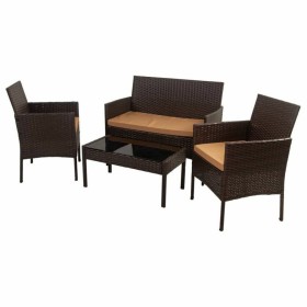 Conjunto de Mesa com 2 Poltronas Alexandra House Living Castanho 4 Peças de Alexandra House Living, Conjuntos de mobiliário d...