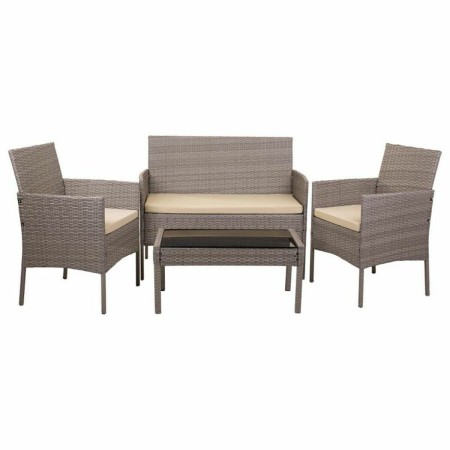 Tisch mit 2 Sesseln Alexandra House Living Grau 4 Stücke | Tienda24 - Global Online Shop Tienda24.eu