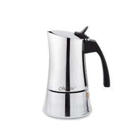 Italian Coffee Pot Feel Maestro MR-1668-6 Silver Stainless steel 18/10 300 ml 6 Cups by Feel Maestro, Stovetop Coffee Makers ...