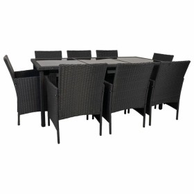 Set of furniture Alexandra House Living Black 9 Pieces by Alexandra House Living, Garden Furniture Sets - Ref: D1631486, Pric...