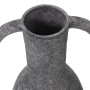 Vase Alexandra House Living Gris foncé Céramique 17 x 17 x 29 cm Avec des poignées | Tienda24 Tienda24.eu