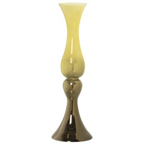 Vase Alexandra House Living Grau Gold Kristall 12 x 26 cm | Tienda24 Tienda24.eu