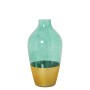 Vase Alexandra House Living Vert Doré Verre 13 x 13 x 26 cm | Tienda24 Tienda24.eu