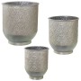 Conjunto de vasos Alexandra House Living Prateado Metal (3 Peças) | Tienda24 Tienda24.eu