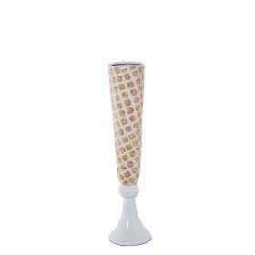 Vaso DKD Home Decor 20 x 12 x 58 cm Branco Resina Moderno | Tienda24 Tienda24.eu