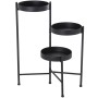 Flower Pot Stand Alexandra House Living Metal 24 x 25 x 66 cm Triple Black | Tienda24 Tienda24.eu