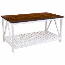 Mesa de apoio Home ESPRIT Branco Cinzento Natural Metal 50 x 50 x 50 cm | Tienda24 - Global Online Shop Tienda24.eu