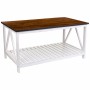 Table Basse Alexandra House Living Blanc Bois de paulownia Bois MDF 53 x 46 x 92 cm | Tienda24 - Global Online Shop Tienda24.eu