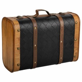 Decorative suitcase Alexandra House Living Black PVC Wood Metal Cloth Vintage 30 x 17 x 43 cm by Alexandra House Living, Stor...