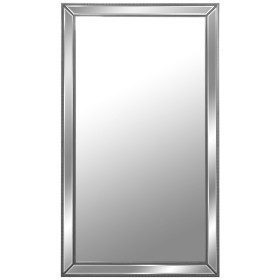 Espejo de pared Home ESPRIT Blanco Marrón Beige Gris Cristal Poliestireno 33 x 3 x 95,5 cm (4 Unidades) | Tienda24 Tienda24.eu