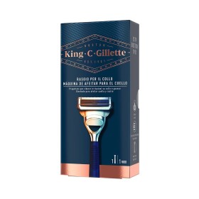 Maquinilla de Afeitar King C Gillette Neck Razor Azul