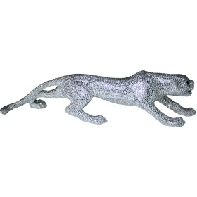 Decorative Figure Alexandra House Living Silver Plastic Panther 10 x 16 x 44 cm | Tienda24 Tienda24.eu