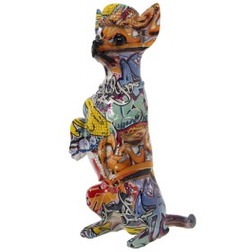 Figura Decorativa Alexandra House Living Multicolor Plástico Cão Quadro 16 x 13 x 30 cm | Tienda24 Tienda24.eu