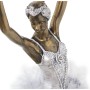 Deko-Figur Alexandra House Living Weiß Silberfarben Acryl Kunststoff Melamine Ballerina 9 x 8 x 33 cm | Tienda24 Tienda24.eu