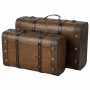 Jeu de valises Alexandra House Living Marron PVC Bois Métal Vintage 30 x 16 x 45 cm 38 x 24 x 13,5 cm Décoratif 2 Pièces | Tienda24 - Global Online Shop Tienda24.eu