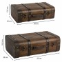 Jeu de valises Alexandra House Living Marron PVC Bois Métal Vintage 30 x 16 x 45 cm 38 x 24 x 13,5 cm Décoratif 2 Pièces | Tienda24 - Global Online Shop Tienda24.eu