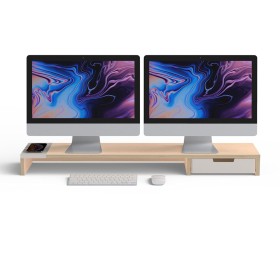 Bildschirm-Träger für den Tisch Pout POUT-02501-02(W)    100 x 22 x 9 cm von Pout, Monitorständer & -arme - Ref: S9106748, Pr...